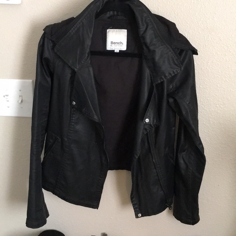 Black faux leather jacket